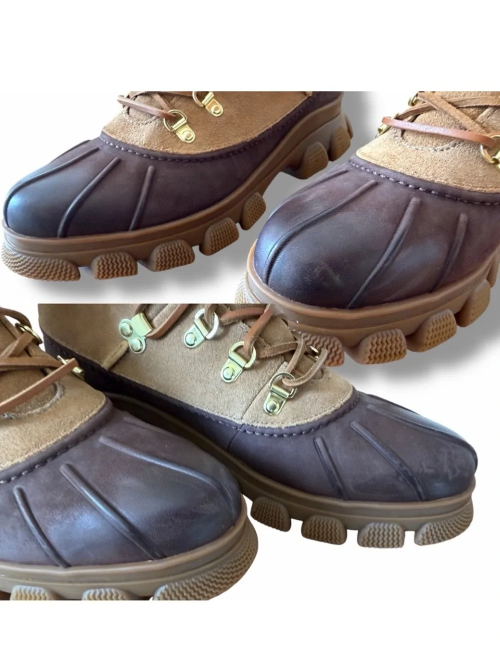 Sperry Women’s The Summit Waterproof Leather & Suede Duck Boots Brown Tan Size 9
